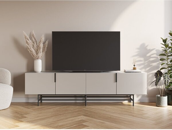 Krémový TV stolík 200x54,5 cm Eldia – Marckeric