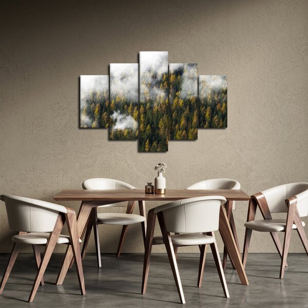 Obraz lesa v mrakoch (150x105 cm)