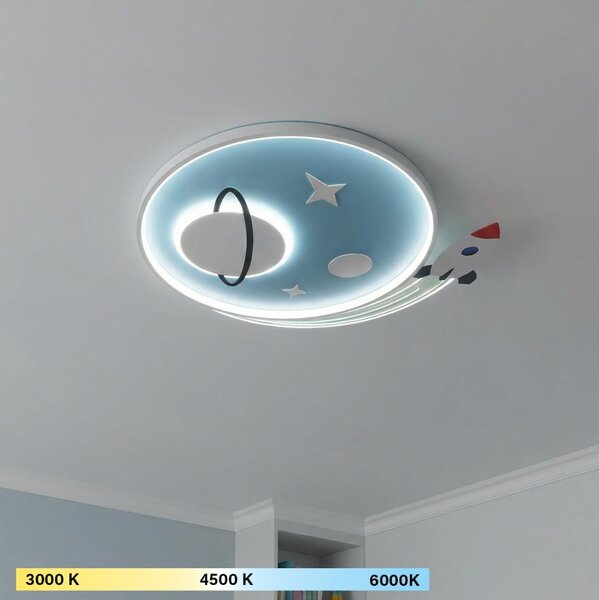 Brilagi -LED Detské stropné svietidlo STARSHIP LED/64W/230V 3000/4500/6000K modrá