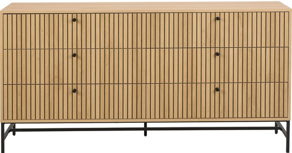 Komoda v dekore duba v prírodnej farbe 158x80x40 cm Albany – Actona