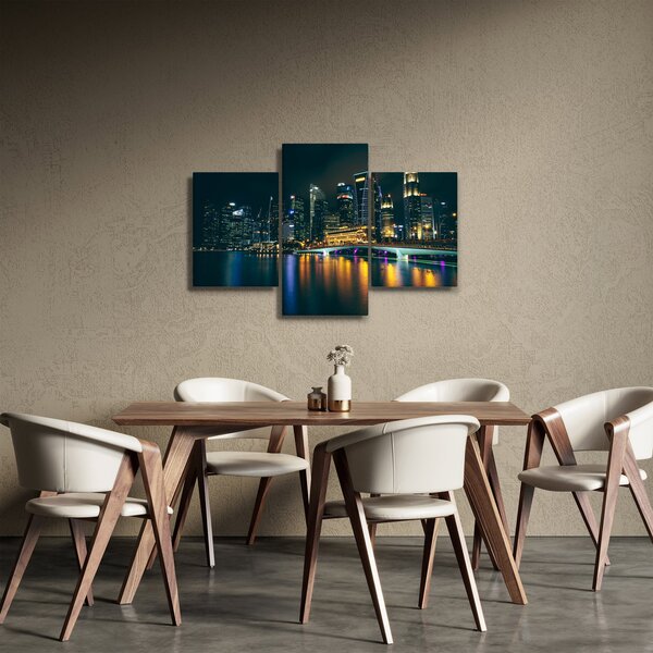 Obraz nočného Singapuru (90x60 cm)