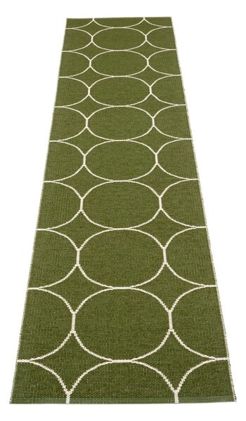 Tmavozelený vnútorný a vonkajší behúň 70x300 cm Boo Dark Olive – Pappelina