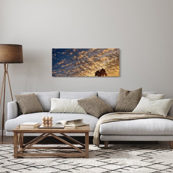 Obraz - Palmy medzi mrakmi (120x50 cm)