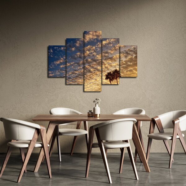 Obraz - Palmy medzi mrakmi (150x105 cm)