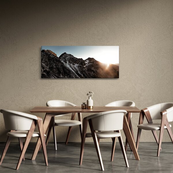 Obraz skalnatého pohoria (120x50 cm)