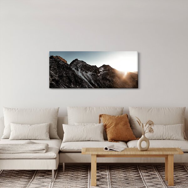 Obraz skalnatého pohoria (120x50 cm)