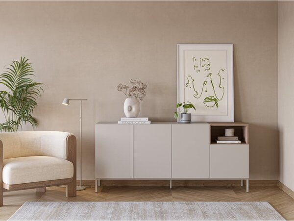 Krémová komoda 180x80 cm Cailin – Marckeric