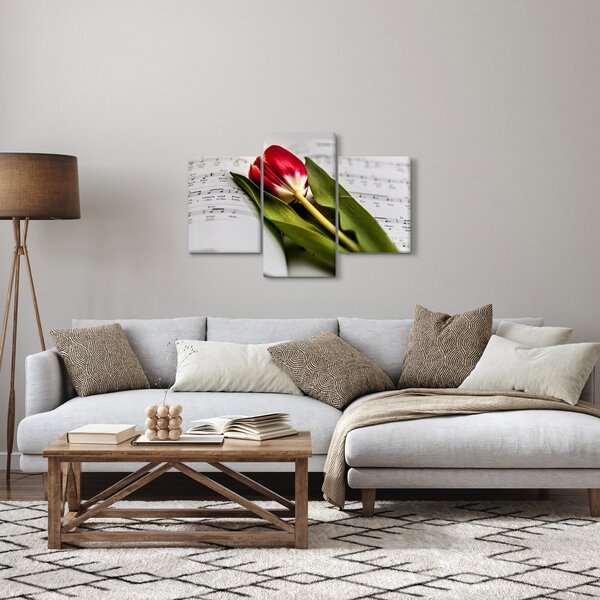 Obraz červeného tulipánu (90x60 cm)