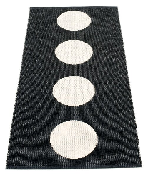 Čierno-biely vnútorný a vonkajší behúň 70x150 cm Vera Black – Pappelina