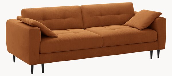 Velúrová rozkladacia pohovka's úložným priestorom Lazio (3-miestna), Š 242 cm