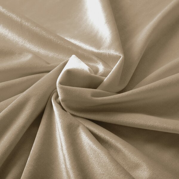 Zamatová látka Velvet Prémium SVP-026 Kávovo béžová - šírka 145 cm