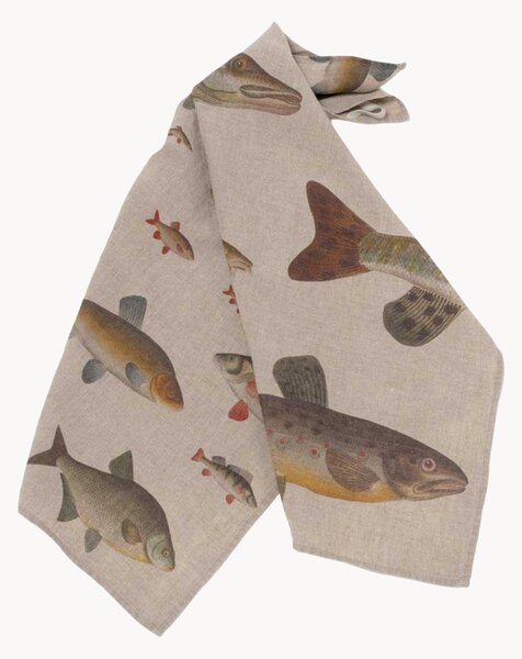 Ľanové kuchynské utierky Freshwater Fish, 2 ks