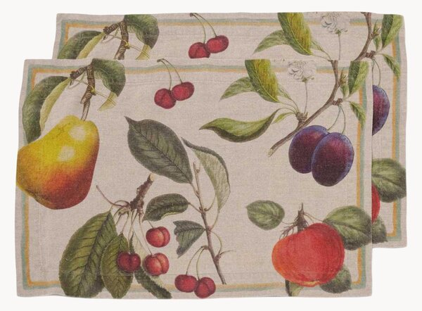 Ľanové prestierania Orchard Fruits, 2 ks