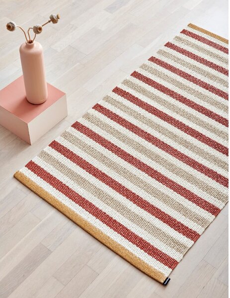 Vnútorný a vonkajší behúň v tehlovo-krémovej farbe 70x240 cm Teo Brick – Pappelina