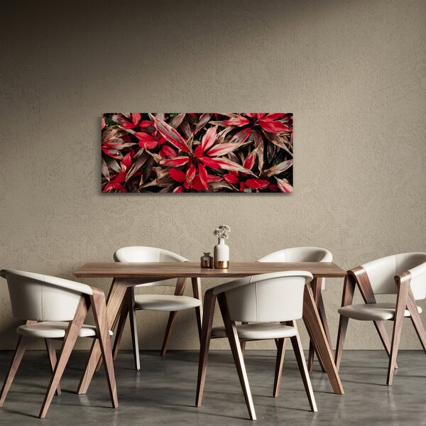 Obraz červených okvetných lístkov (120x50 cm)