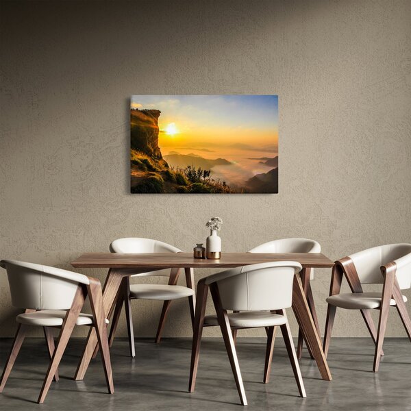Obraz údolia v rannej hmle (90x60 cm)