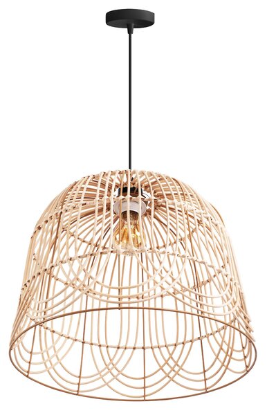 Toolight Boho, stropné svietidlo 40cm 1xE27 APP1352-1CP, čierna-prírodná hnedá, OSW-05765