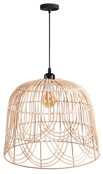 Toolight Boho, stropné svietidlo 40cm 1xE27 APP1352-1CP, čierna-prírodná hnedá, OSW-05765