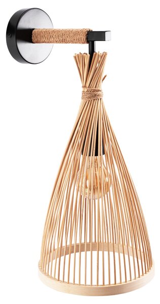 Toolight Boho, nástenné svietidlo 1xE27 APP1340-1W, čierna-hnedá, OSW-05777
