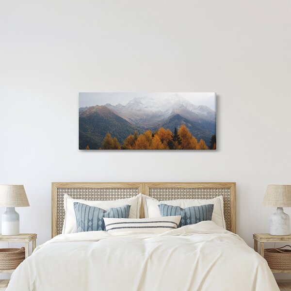 Obraz - Výhľad na hrebene hôr (120x50 cm)