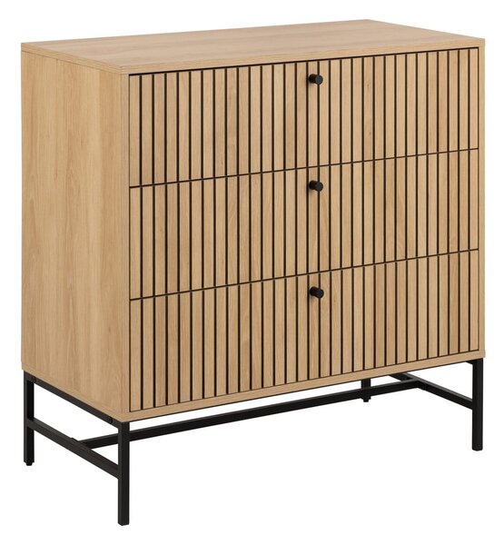 Komoda v dekore duba v prírodnej farbe 81x80x40 cm Albany – Actona