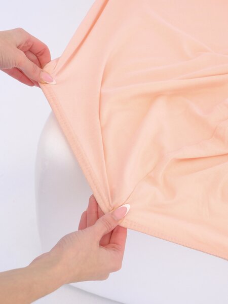 Jersey plachta do postieľky Classic 60 x 120 cm – lososová