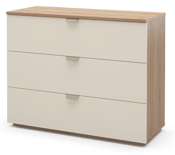 Komoda v dekore duba v krémovo-prírodnej farbe 100x80x40 cm Dennis – Marckeric