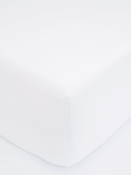 Jersey plachta do postieľky Classic 60 x 120 cm – biela