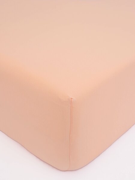 Jersey plachta do postieľky Classic 60 x 120 cm – lososová
