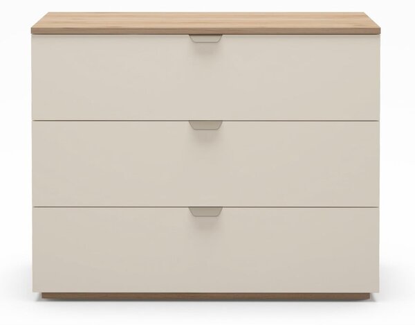 Komoda v dekore duba v krémovo-prírodnej farbe 100x80x40 cm Dennis – Marckeric