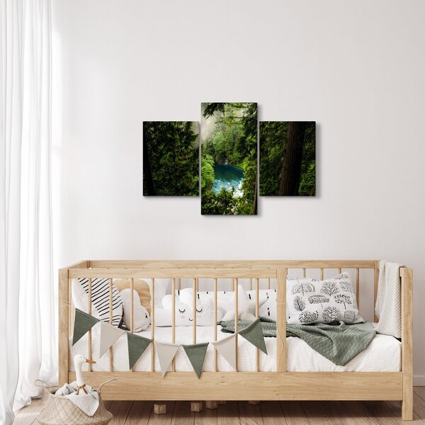 Obraz - Priezor medzi stromami (90x60 cm)