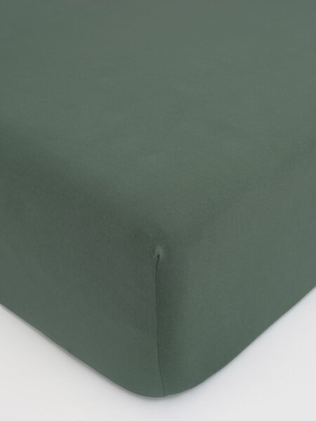 Jersey plachta do postieľky Classic 70 × 140 cm - olivová