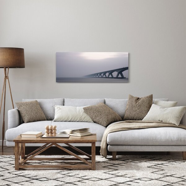 Obraz mosta v hmle (120x50 cm)