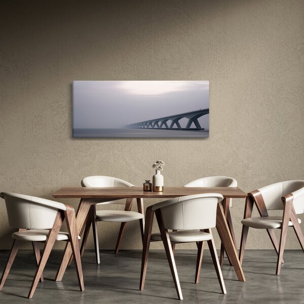 Obraz mosta v hmle (120x50 cm)