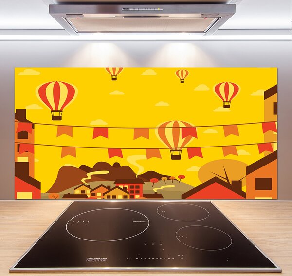 Panel do kuchyne Balóny nad mestom