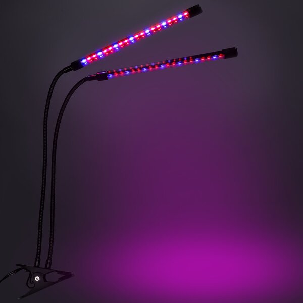 JU Univerzálna rastlinná lampa s dvoma svetelnými panelmi, napájaná cez USB bez napájacieho adaptéra