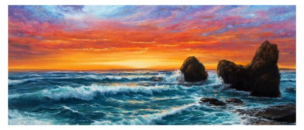 Obraz - Západ slnka (120x50 cm)