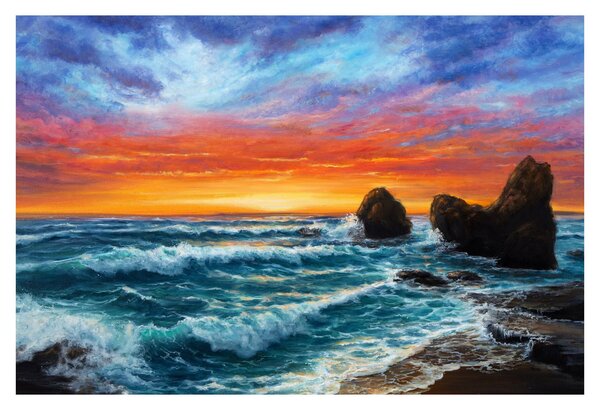 Obraz - Západ slnka (90x60 cm)