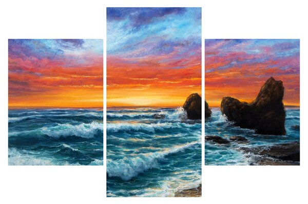 Obraz - Západ slnka (90x60 cm)
