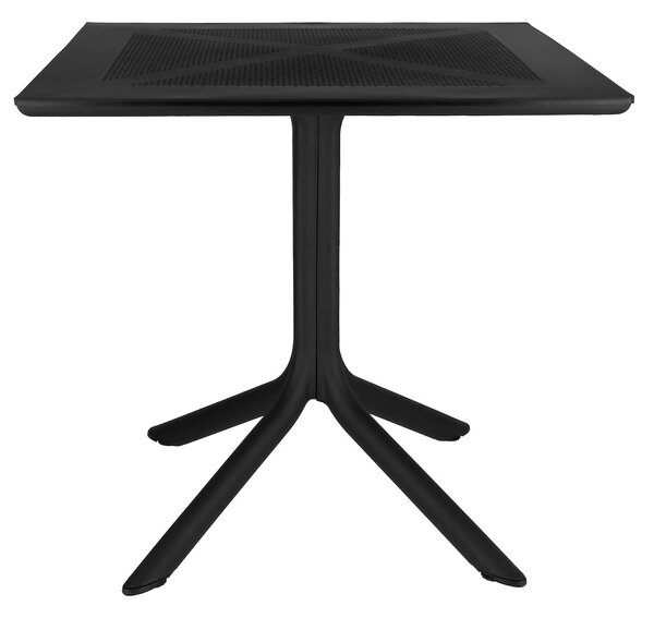 Dekorstudio Plastový záhradný stolík s UV ochranou 80 x 80 cm, čierny