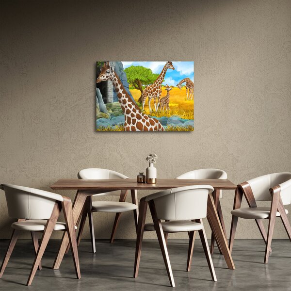 Obraz - Žirafia rodina (70x50 cm)