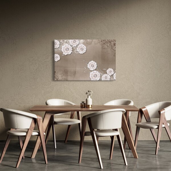 Obraz - Drapérie s kvetmi (90x60 cm)