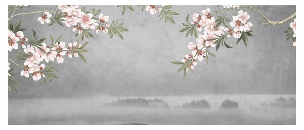Obraz - Mesiac nad krajinou (120x50 cm)