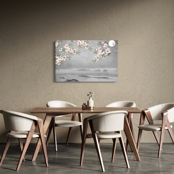 Obraz - Mesiac nad krajinou (90x60 cm)