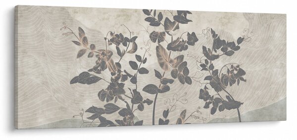 Obraz - Texturované listy (120x50 cm)