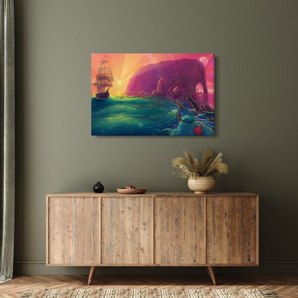 Obraz - Olejomaľba, Plavba do fantastickej ríše (90x60 cm)