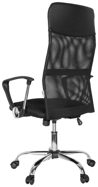 OTOČNÁ STOLIČKA, vzhľad kože, sieťovina, čierna MID.YOU - Online Only kancelárie, Online Only