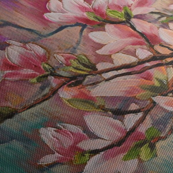 Obraz - Olejomaľba, Rozkvitnutá sakura (90x60 cm)