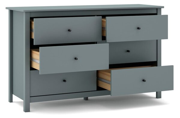 Komoda sivozelená z borovicového dreva 130x80x45 cm Misti – Marckeric