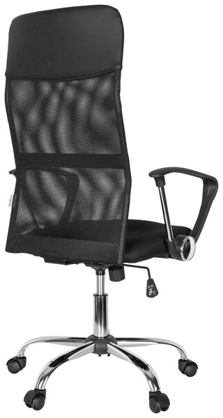 OTOČNÁ STOLIČKA, vzhľad kože, sieťovina, čierna MID.YOU - Online Only kancelárie, Online Only